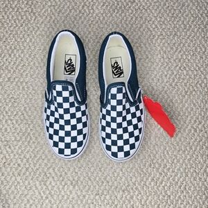 Vans Kids Checkered Sneakers - Black and White
